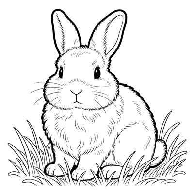 Bunnies coloring pages