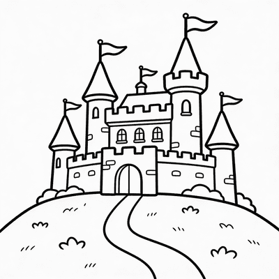Castles coloring pages