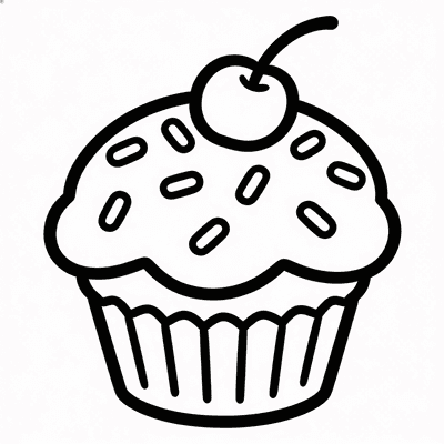 Cupcakes coloring pages