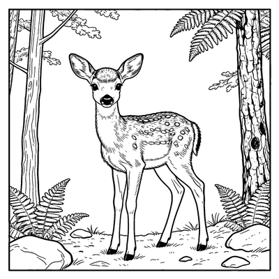 Deer coloring pages