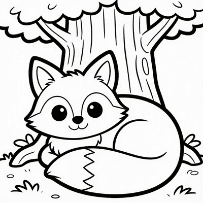 Foxes coloring pages