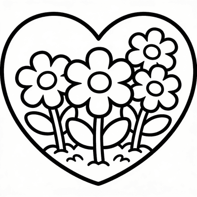 Hearts coloring pages