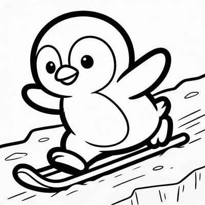 Penguins coloring pages