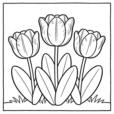 Spring coloring pages