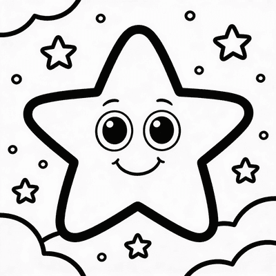 Stars coloring pages