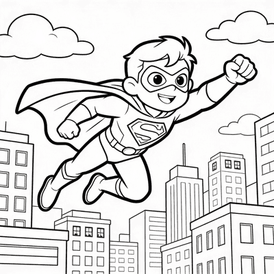 Superheroes coloring pages